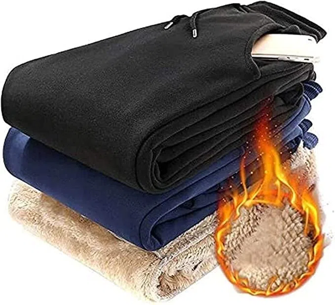 Cálidos Pantalones De Chándal De Invierno con Forro Polar Interior, Pantalones De Chándal Cálidos Pantalones De Chándal Deporte Casual, Pantalones Largos con Cordón Y Pantalones De Chándal con