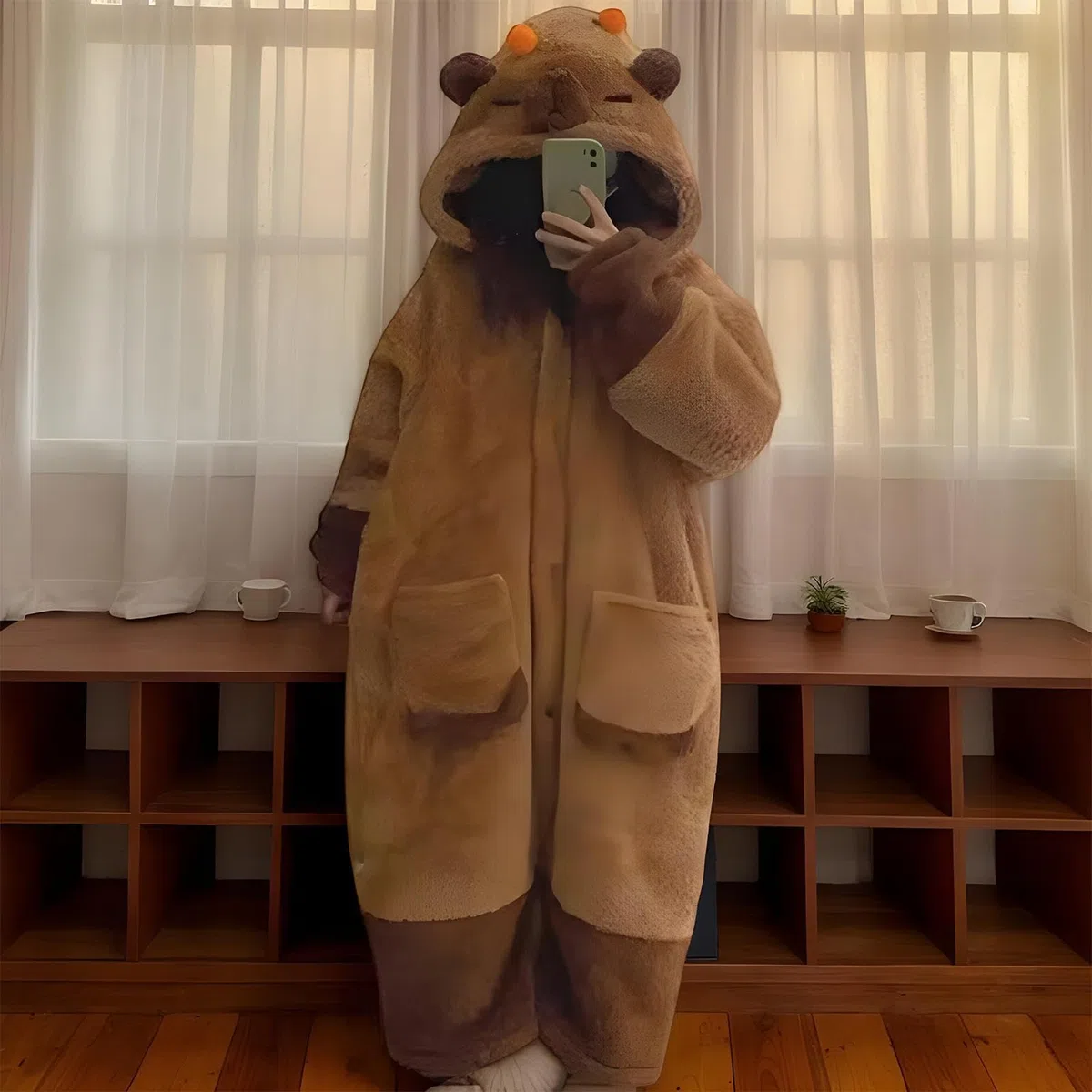 Pijamas Capybara Unisex para Adultos para Cosplay, Adulto Capybara Pijamas Capybara Anime Disfraz Disfraz Disfraz Capybara Ropa de dormir Sleepwear Para Cosplay, Niño