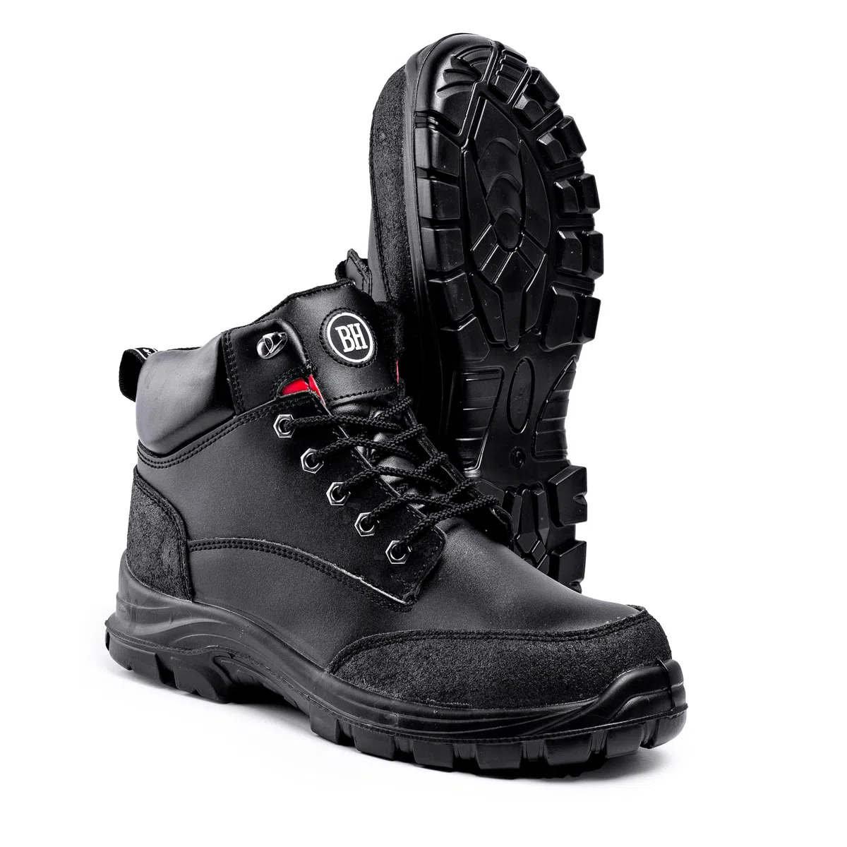 BLACK HAMMER Botas de Seguridad para Hombre con Puntera de Acero S3 SRC Zapatos de Trabajo de Cuero 7700 (43 EU)