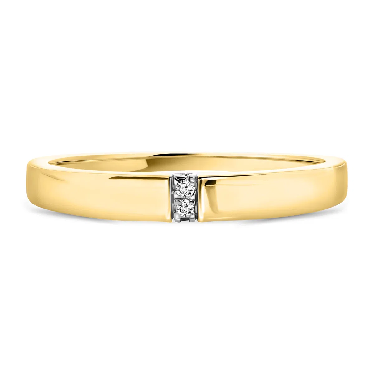 MIORE Anillo Mujer en Oro Amarillo 9K 375 con Diamantes Naturales Anillo de Compromiso Sofisticado y Atemporal Joyería Fina presentada en Estuche de Regalo Detalle Ideal para Mujer