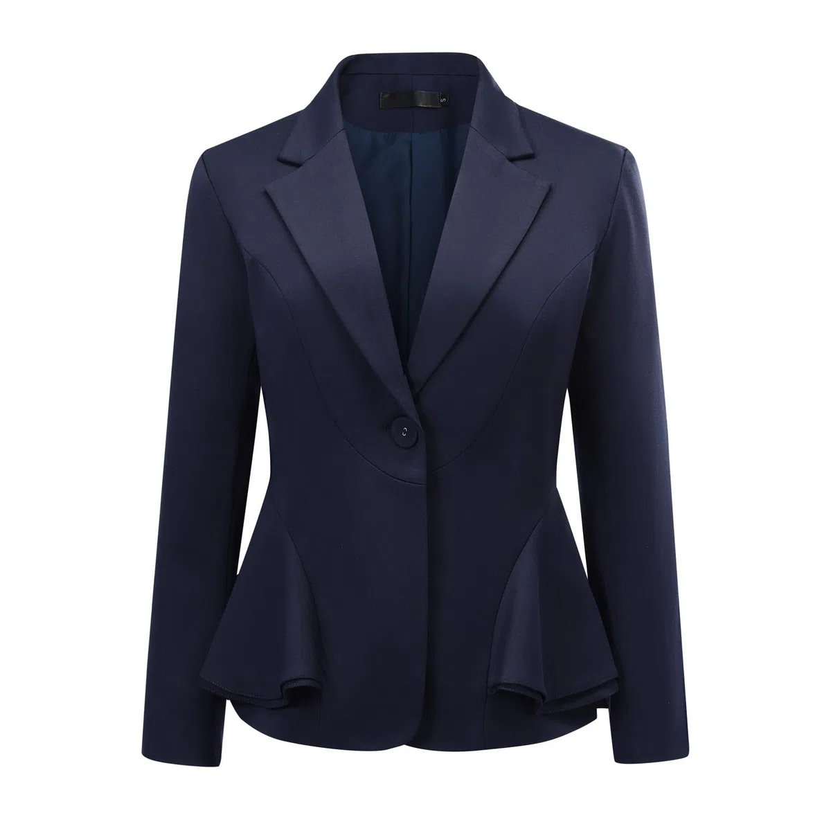 YYNUDA Blazer Mujer con Dobladillo Peplum Business Casual Chaqueta de Transición Color Sólido Traje para Fiesta Boda Oficina