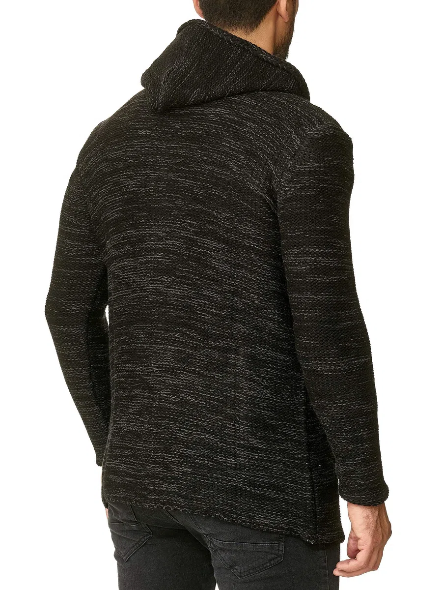 RED BRIDGE Hombres Cárdigan Sudadera con Capucha Invierno Chaqueta de Punto