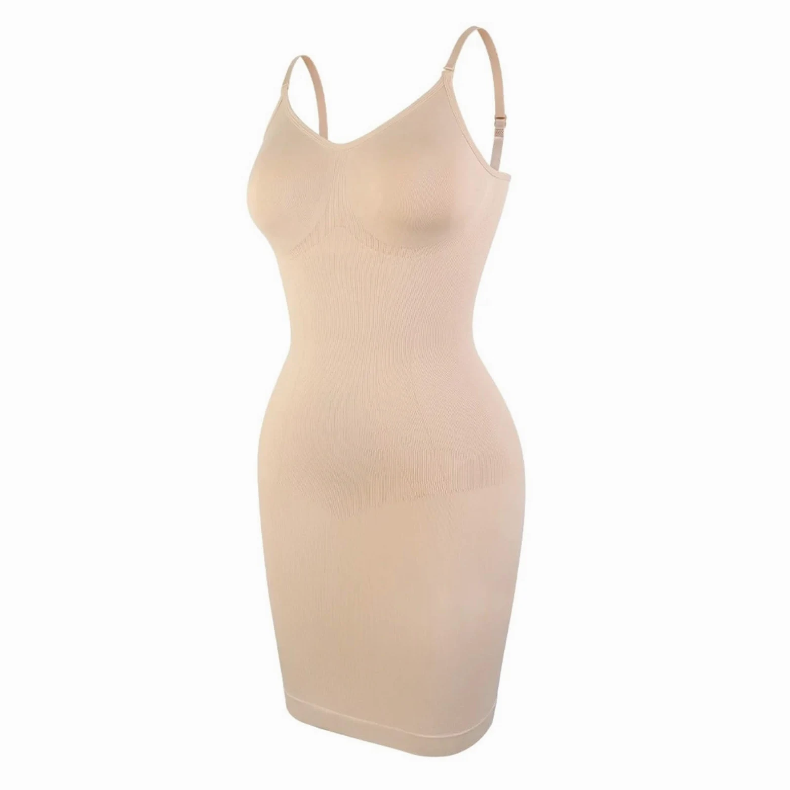 LYGBAOFUL Vestido de Cuerpo para Mujer, sin Costuras, para Debajo de los Vestidos, Delgado, Levantador de glúteos, Control de Barriga, sin Costuras