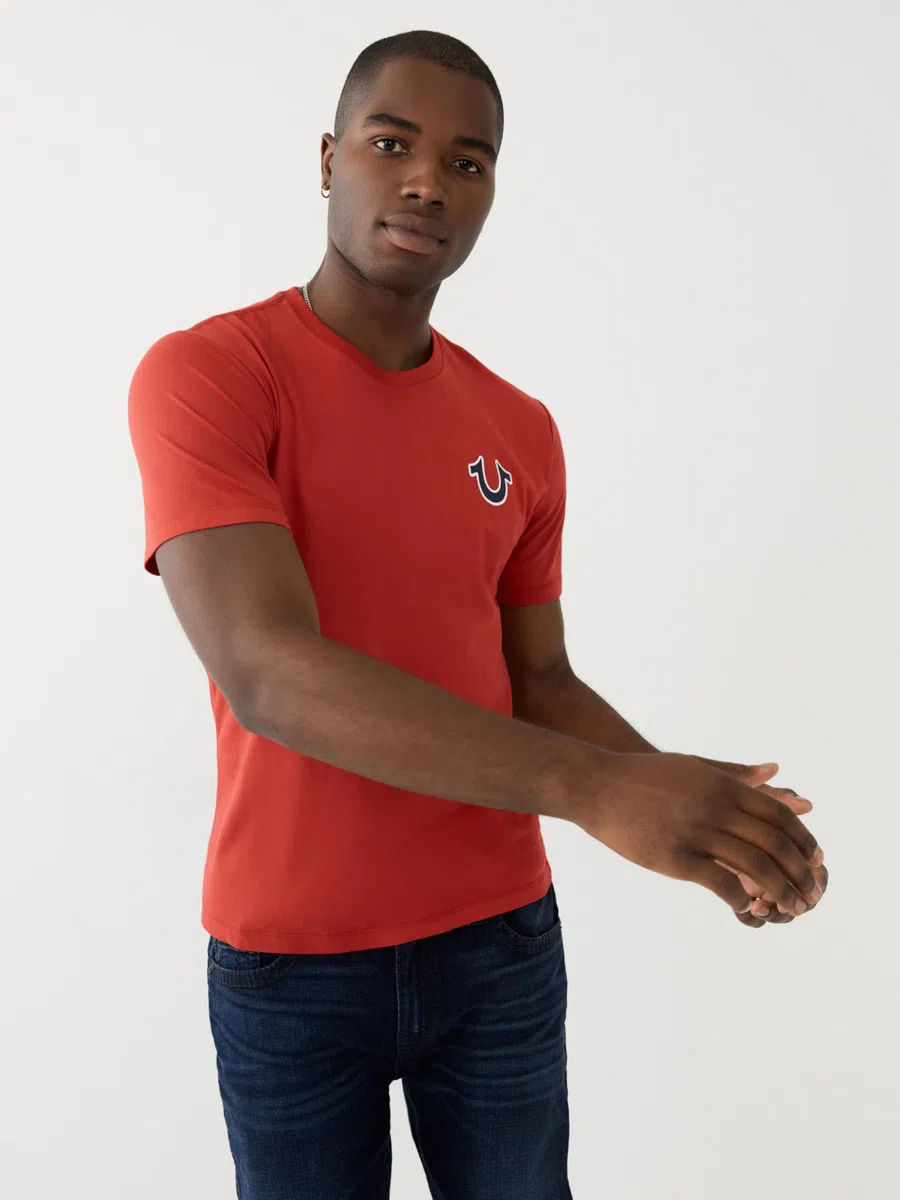 True Religion Buddha Logo Crew Neck tee T-Shirt Hombre (Pack de 1)