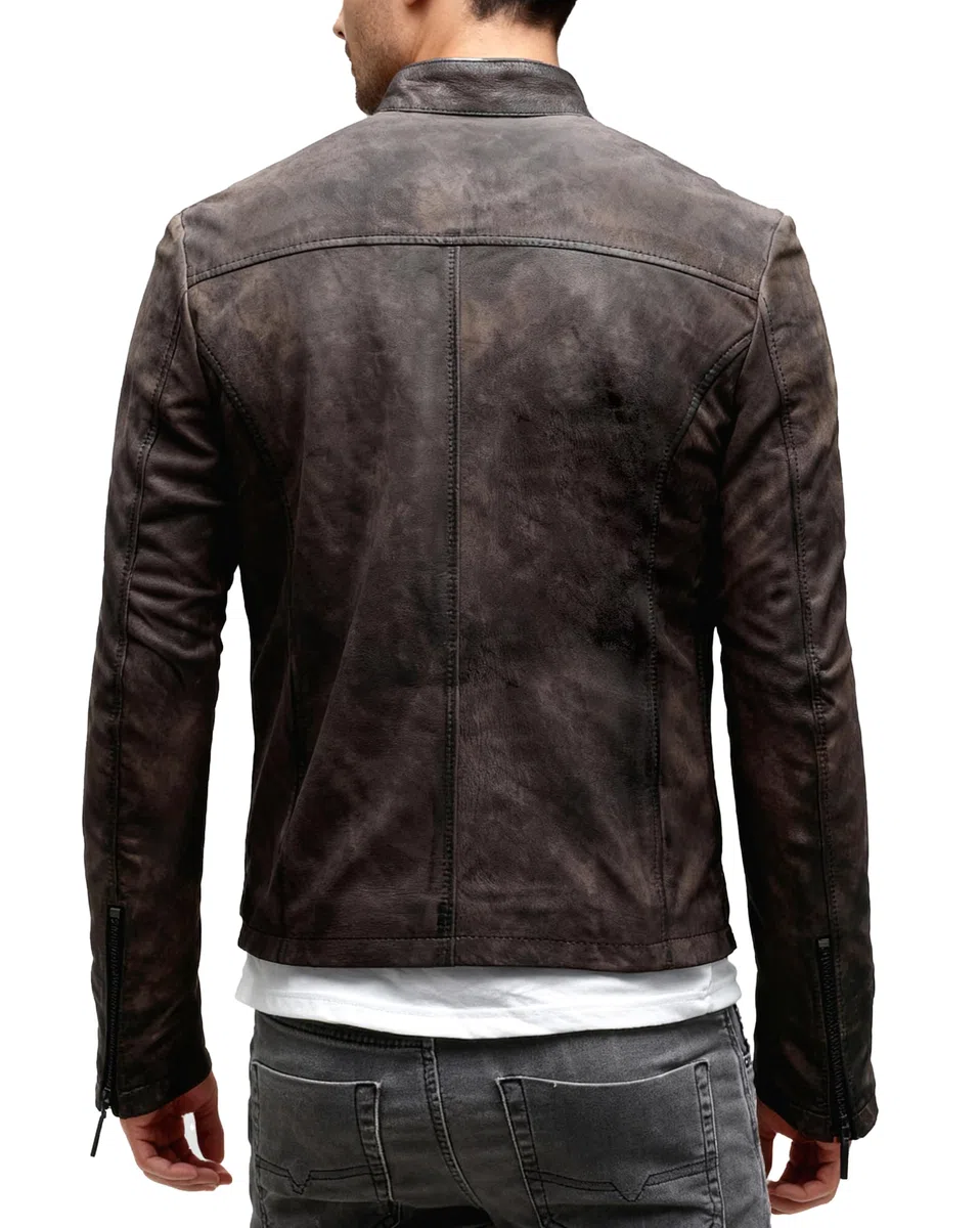 Crone - Chaqueta de cuero Epic Cleane Basic para hombre, en diferentes variantes y colores