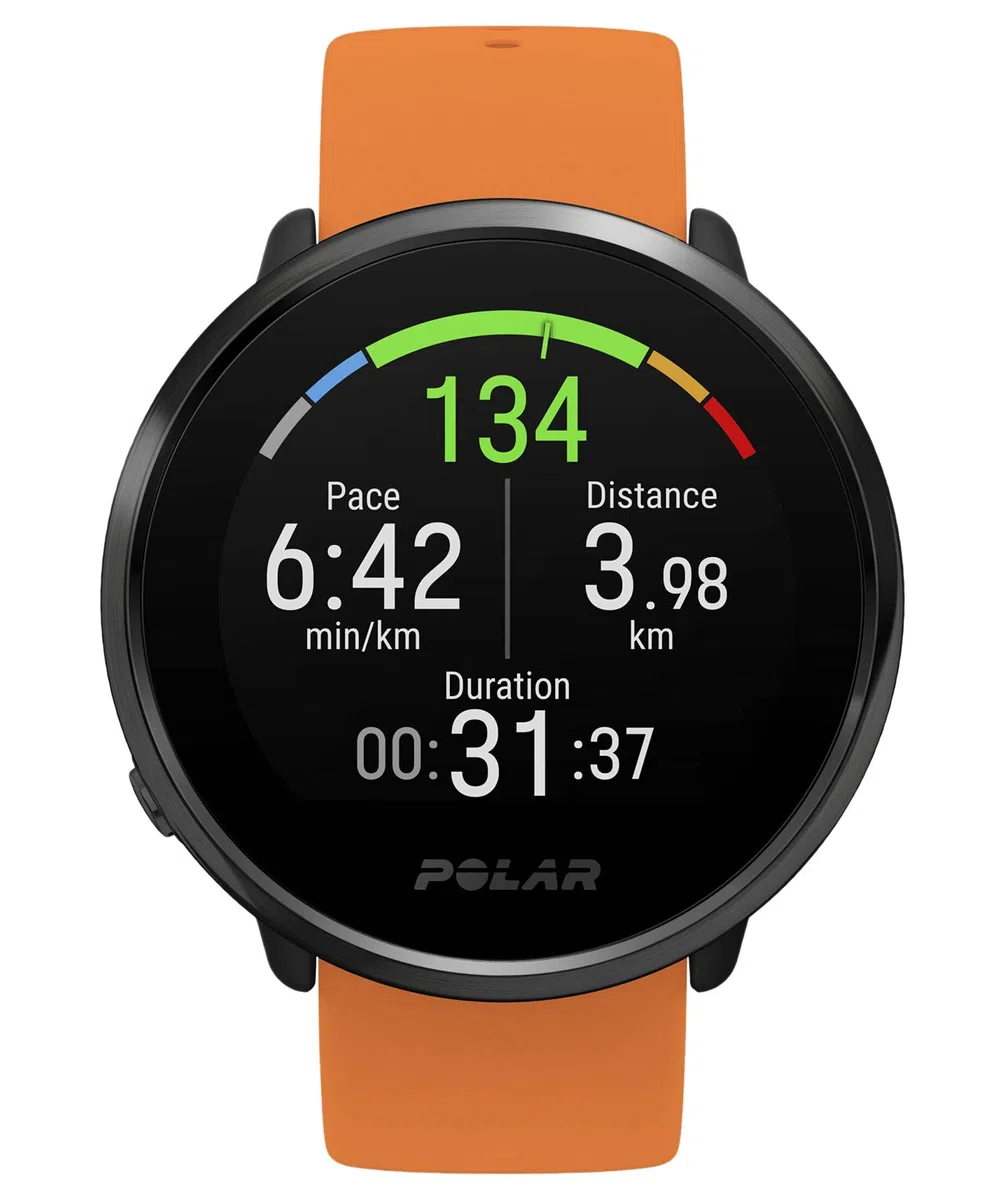 Digital Modelo Polar Ignite Black/Black M/L Incl. Orange Wristband. Marca Polar