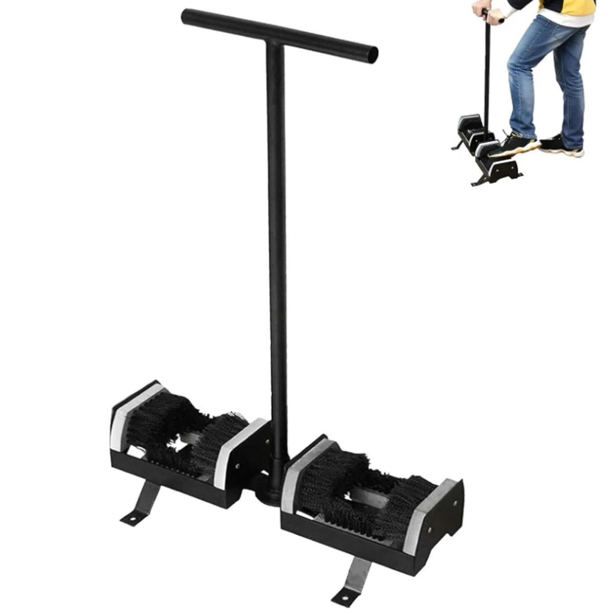 Rascador de botas resistente con asa, cepillo limpiador de zapatos para exteriores, limpiador de botas para eliminar la suciedad, perfecto para jardín, granja y garaje