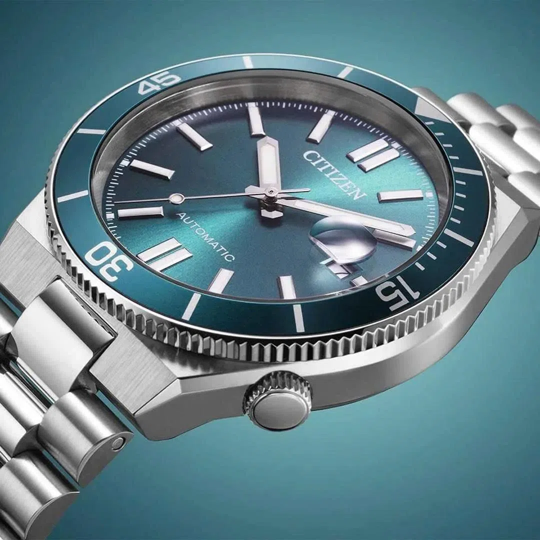 Citizen Tsuyosa Shore - Reloj automático para Hombre con Correa de Acero Inoxidable y Cristal de Zafiro, 10 ATM