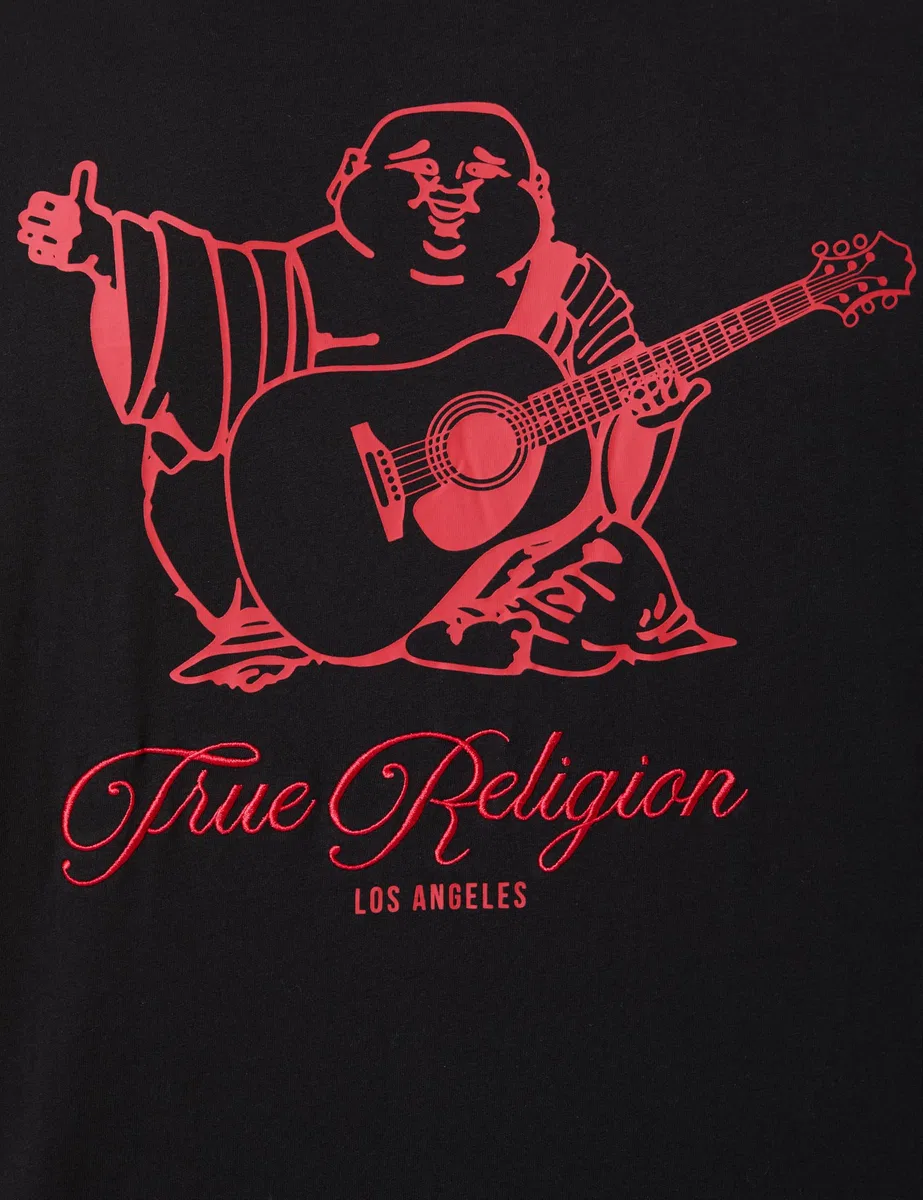 True Religion Filled Horseshoe Script Buddha tee Camiseta Hombre (Pack de 1)