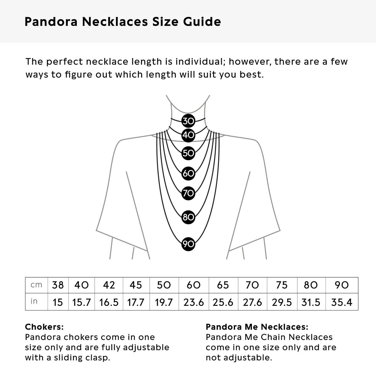 PANDORA Collar para Mujer Plata de Ley 925 590742HV