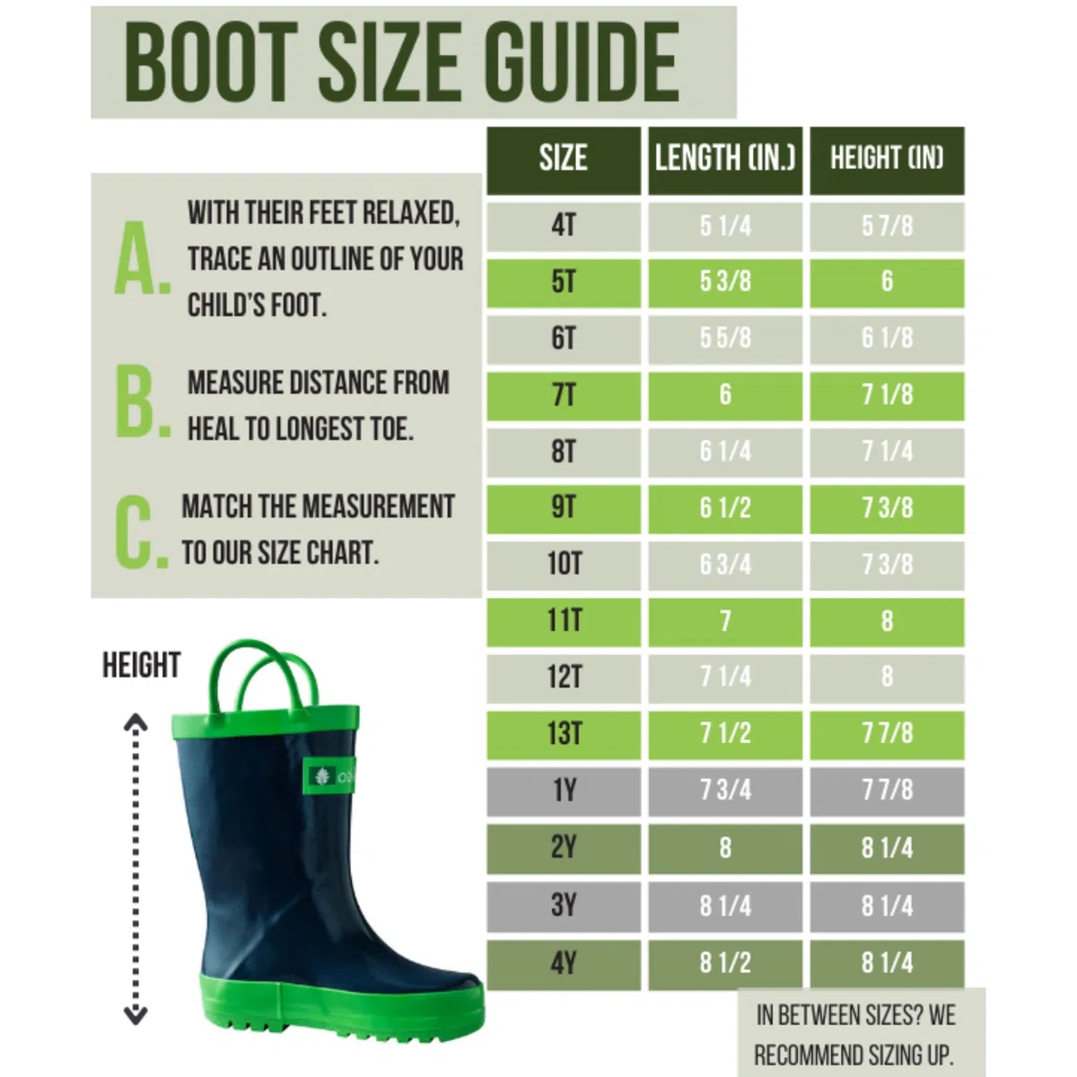 oakiwear Boys – Fácil Botas de Lluvia con Asas de Goma Azul Dinosaurios