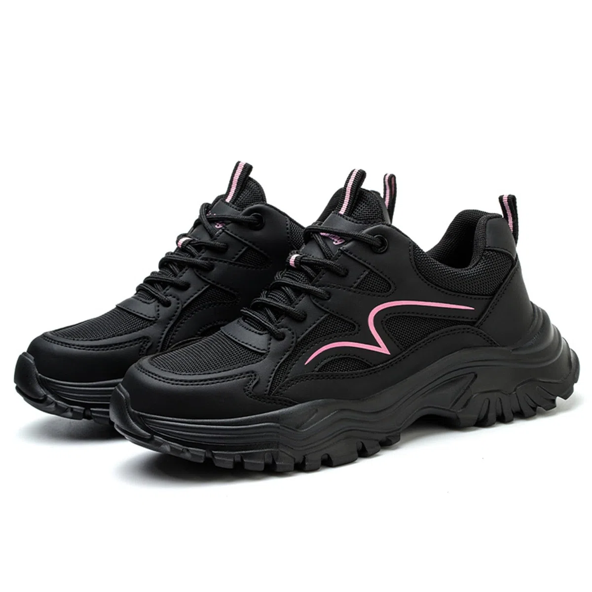 Zapatillas Deportivas Mujer Running, Zapatillas Casual Mujer Deportivos, Botas Trabajo ProteccióN Laboral con Suela Gruesa Terciopelo con Cordones Malla Moda Zapatos Barefoot Shoes Shoes Deportivos