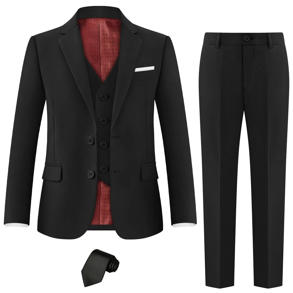 Conjunto de trajes formales para niños, desde niños pequeños hasta adolescentes, cintura ajustable, con tirantes