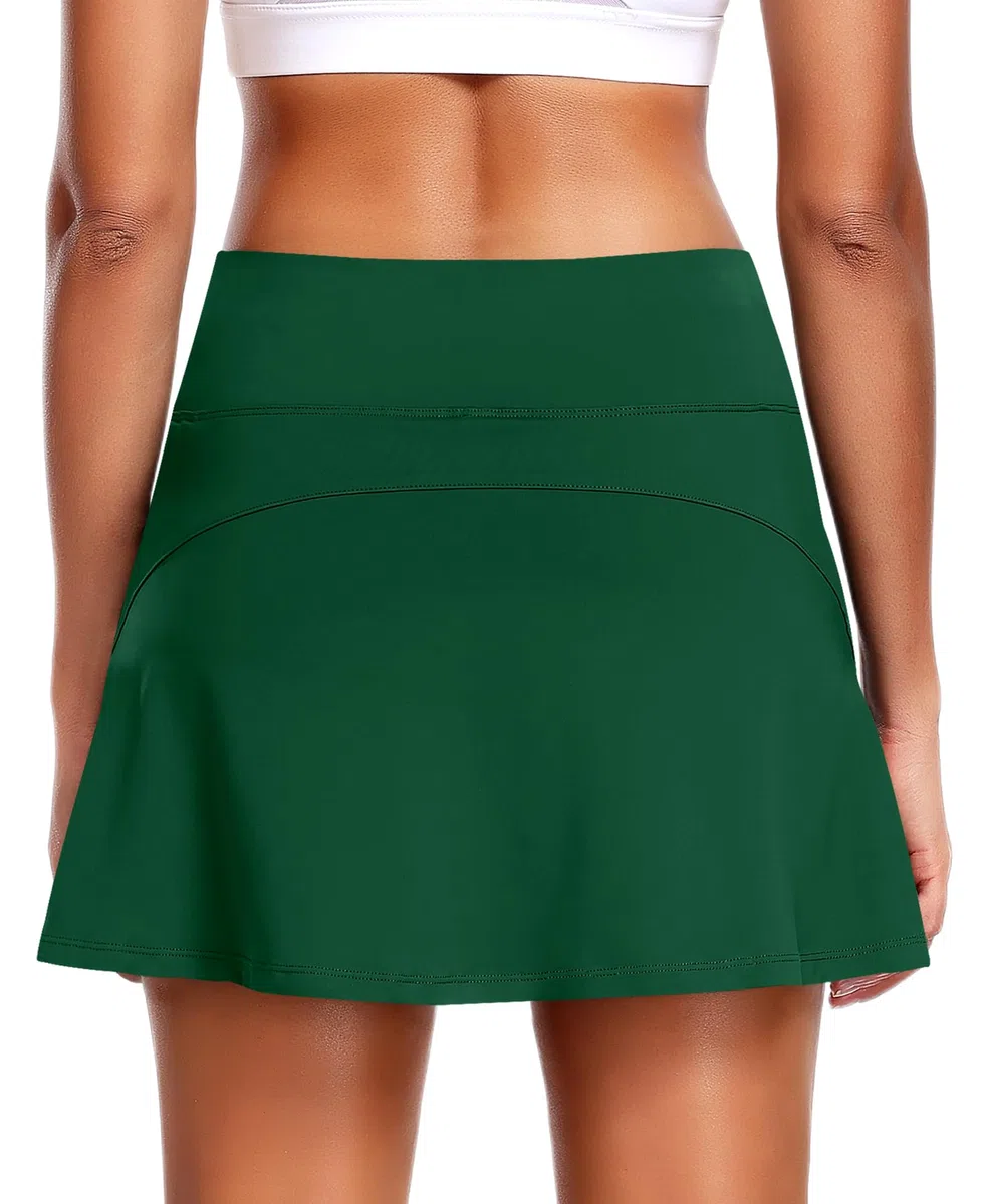 JoyGirl Faldas de tenis de 38 cm con pantalones cortos para mujer, falda de golf de cintura alta con bolsillos, minifaldas casuales