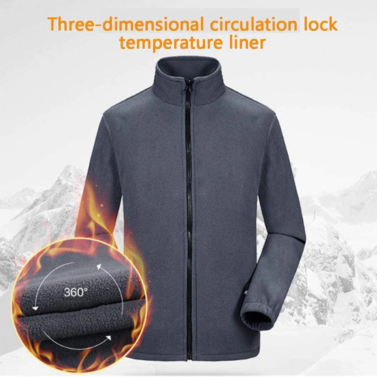 MU Chaqueta de Invierno para Hombre Chaquetas de Esquí Impermeable Chaquetas de Snowboard Fleecas Cálidas Abrigos de Pesca de Montaña Térmica con Capucha Desmontable/Blue/Xl