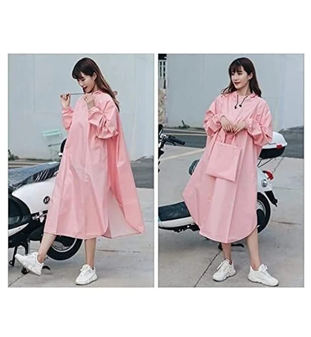 Capa de Lluvia Reutilizable Poncho Impermeable Para Ciclismo Para Mujer, Delgado Y Portátil, Para Viajes Al Aire Libre, Camping, A Prueba De Viento Ropa de Agua para Exteriores