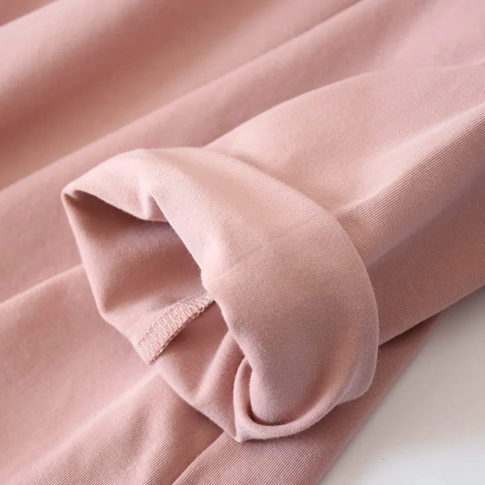Conjunto de Pijamas para Mujer - Moda Primavera Otoño Señoras Algodón Tejido Ropa de casa Traje Casual Almohadilla en el Pecho Conjunto de Pijamas de Manga Larga para Mujer Household faucets