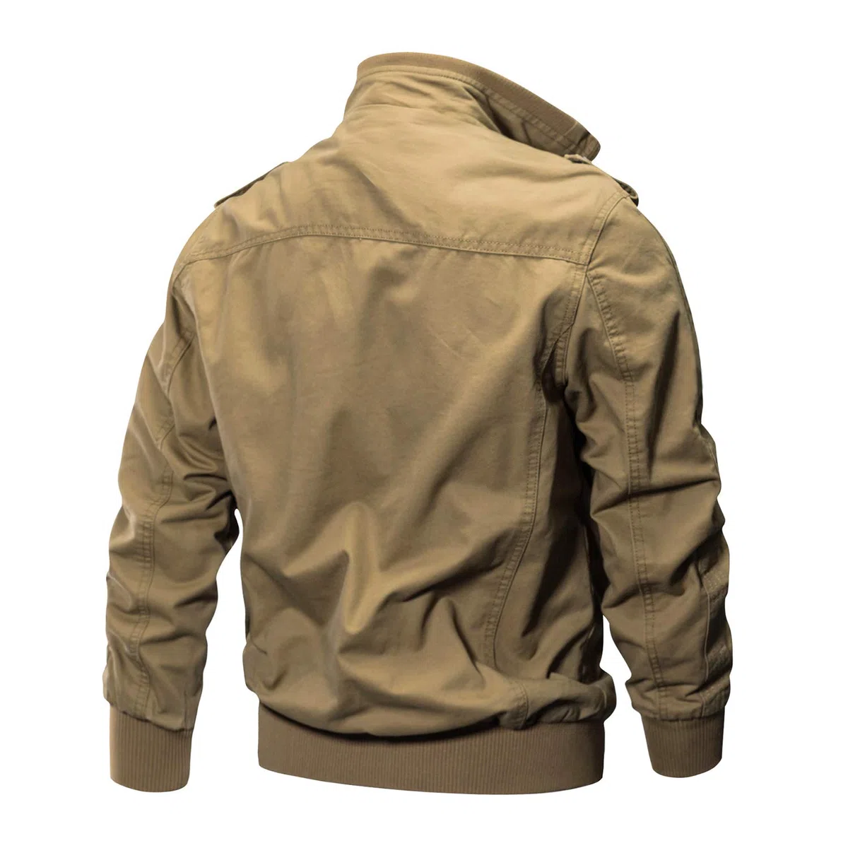 KEFITEVD Chaqueta de carga de los hombres Militares Chaqueta de campo de EE. UU. Bolsillos múltiples Stand Collar Bomber Blouson Transición Chaqueta Casual