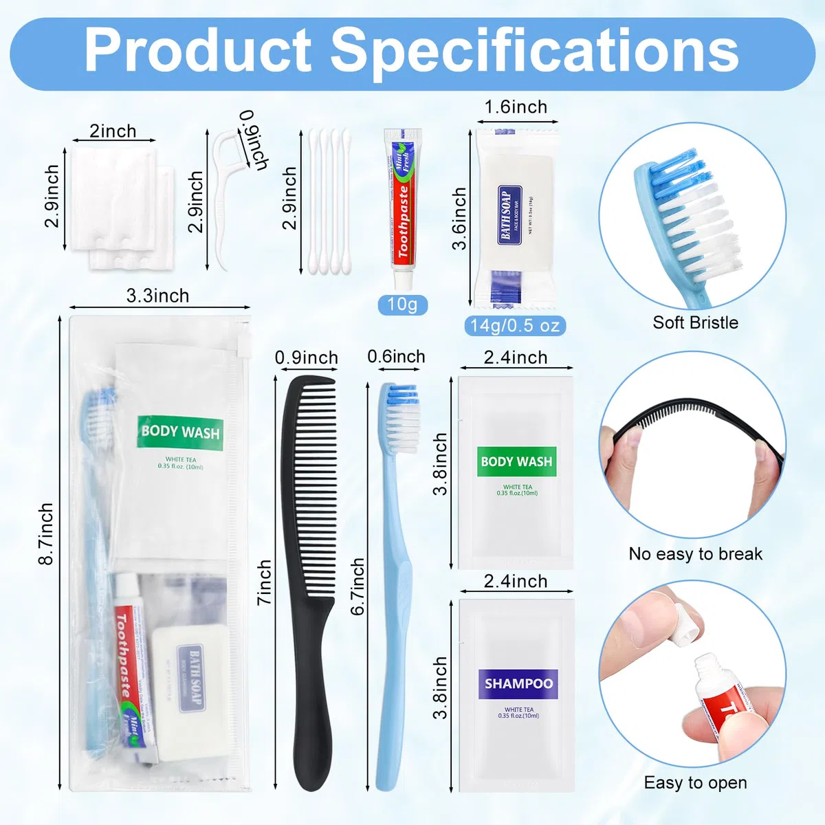 Paquete de 25 kits de aseo básicos, kit de higiene a granel, empaquetado individualmente, suministros de paquete de cuidado para personas sin hogar, kit de aseo de tamaño de viaje para hombres y