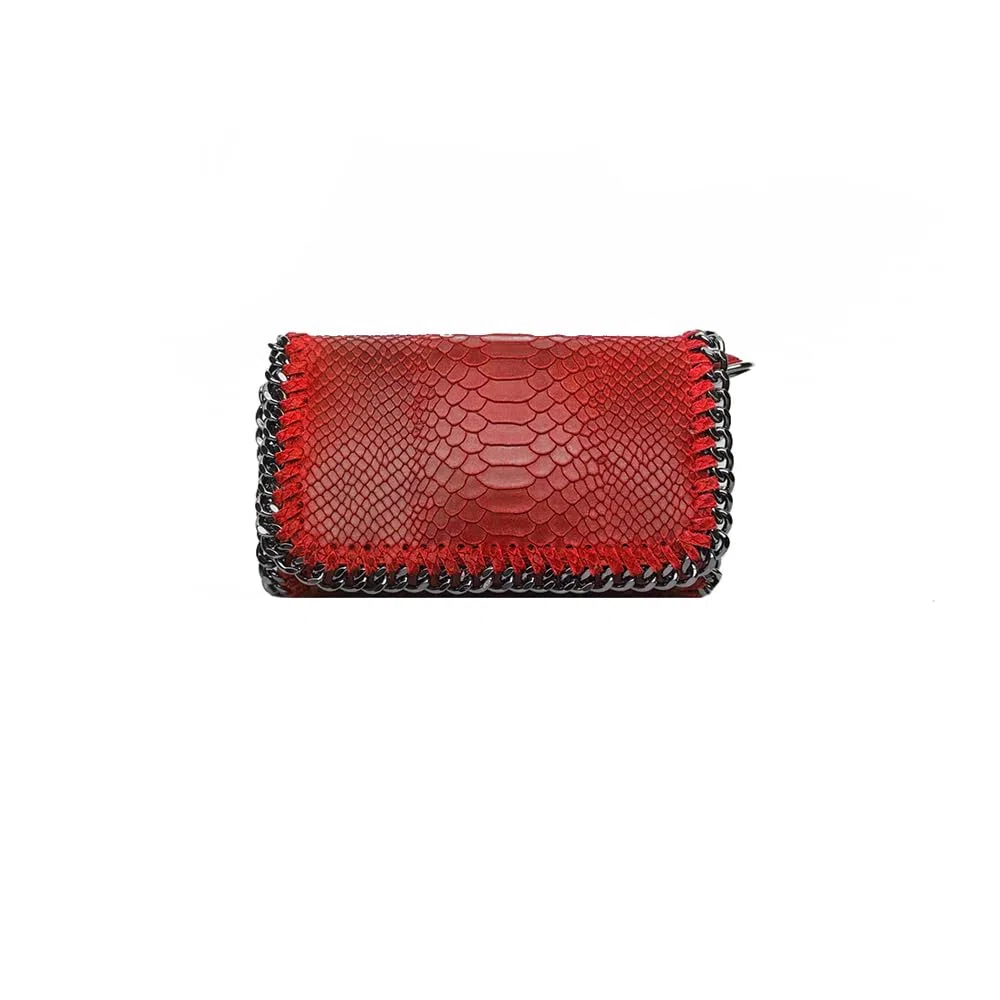 Bolso bandolera mujer, bolso de mujer de piel, bolso piel de serpiente, bolso de mujer, bolso de hombro, bolso de mujer, bolso de mano, bolso de piel con estampado de serpiente Made in Italy