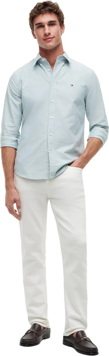 Tommy Hilfiger Camisa Hombre Oxford Shirt de Manga Larga