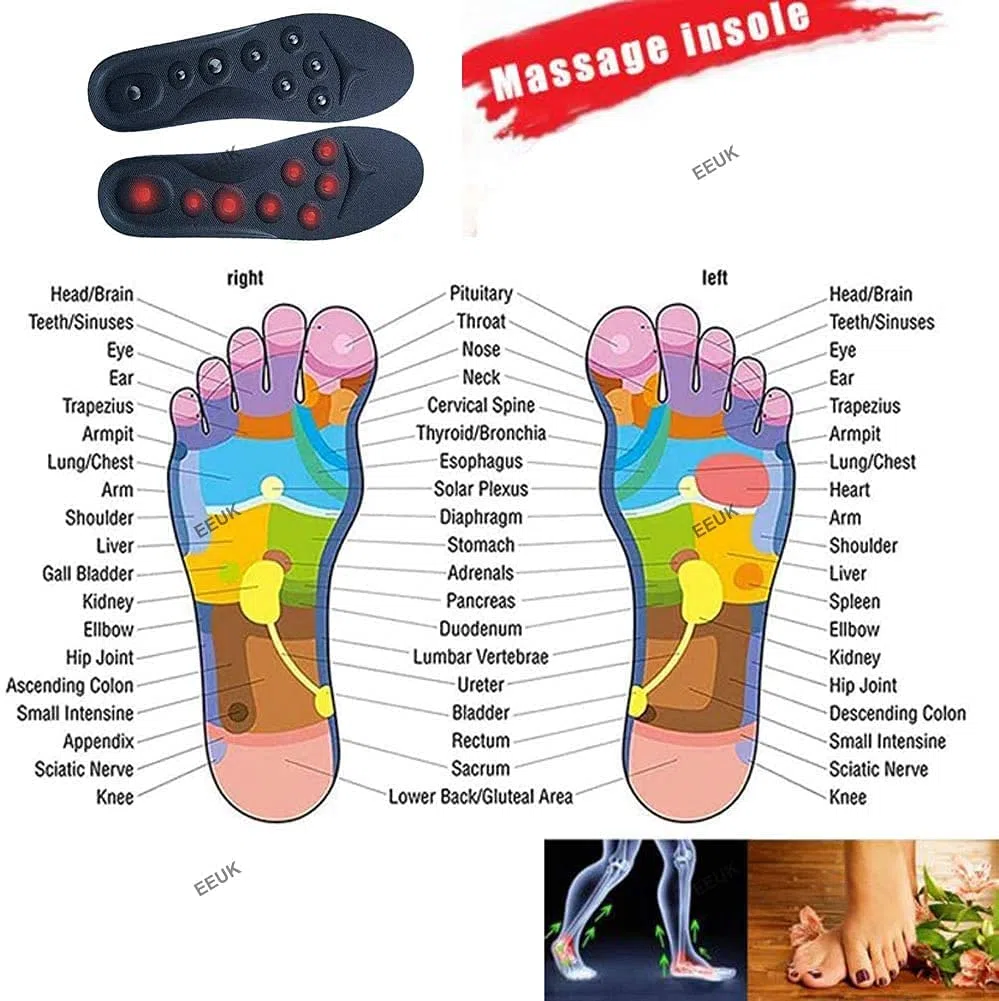 Plantillas, Plantillas de Masaje for Zapatos, Plantillas Anti-Plantar, magnéticas, magnético for pies Planos, Fascitis Plantar(3 Pair,S(35 41))