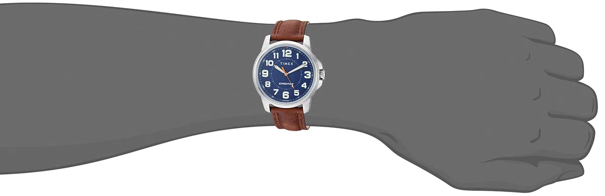 Timex Reloj de Cuarzo para Hombre T40091, Marrón/Azul, 40 mm, Expedición