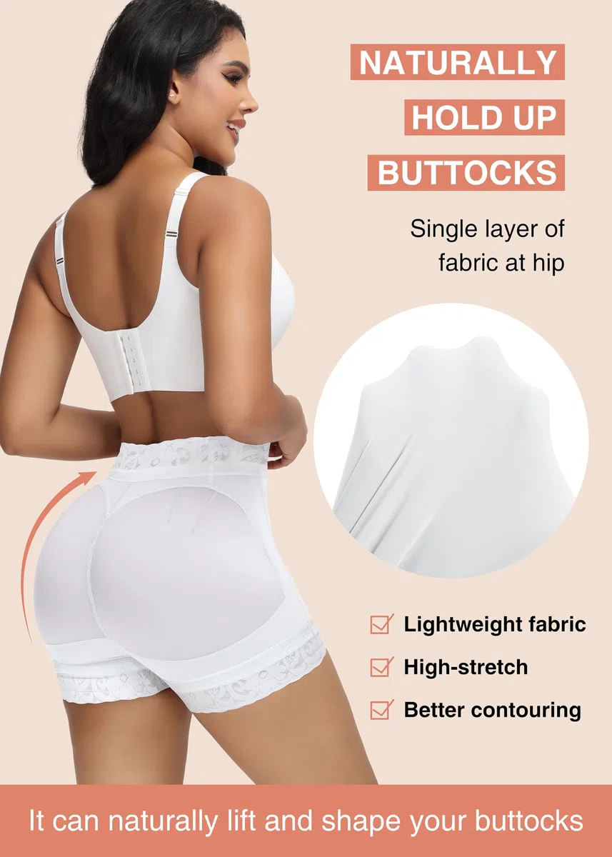 SHAPSHE Faja moldeadora de levantamiento de glúteos para mujer, con control de abdomen, pantalones cortos moldeadores de abdomen, más delgados, planos, moldeadores de glúteos