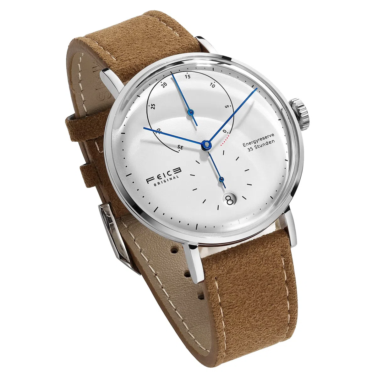 FEICE Reloj Automático para Hombre Reloj Bauhaus Reloj Mecánico Acero Inoxidable Espejo Arqueado Reloj Analógico de Moda Unisex