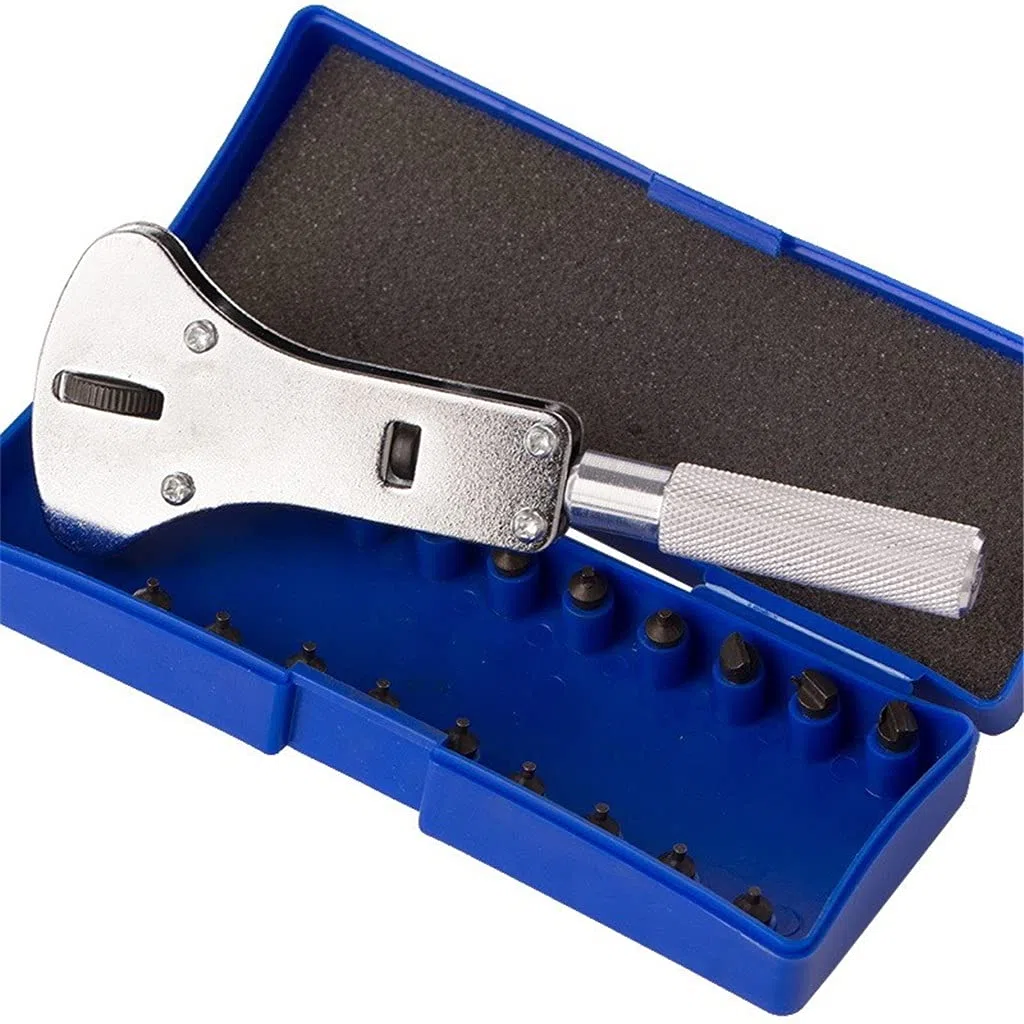 Kit de Herramientas práctico para Abrir la Tapa de la batería de la Caja Trasera del Reloj Multifuncional, Llave de reparación, removedor de Tornillos