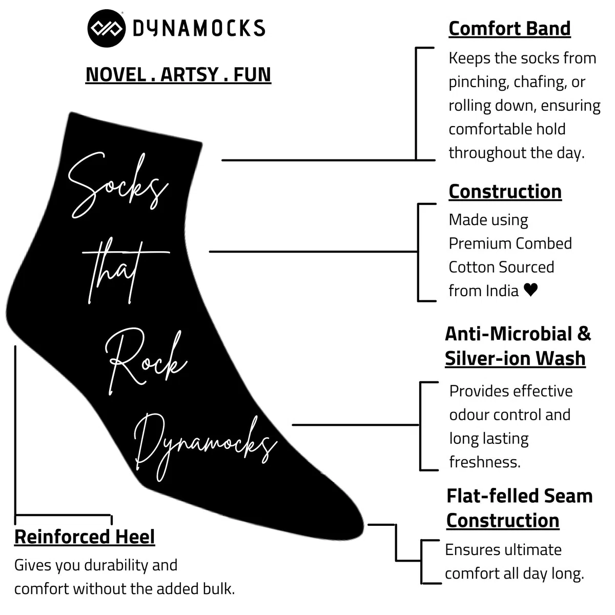 DYNAMOCKS Calcetines de algodón peinado para hombre y mujer (paquete de 4) (multicolor, talla única)