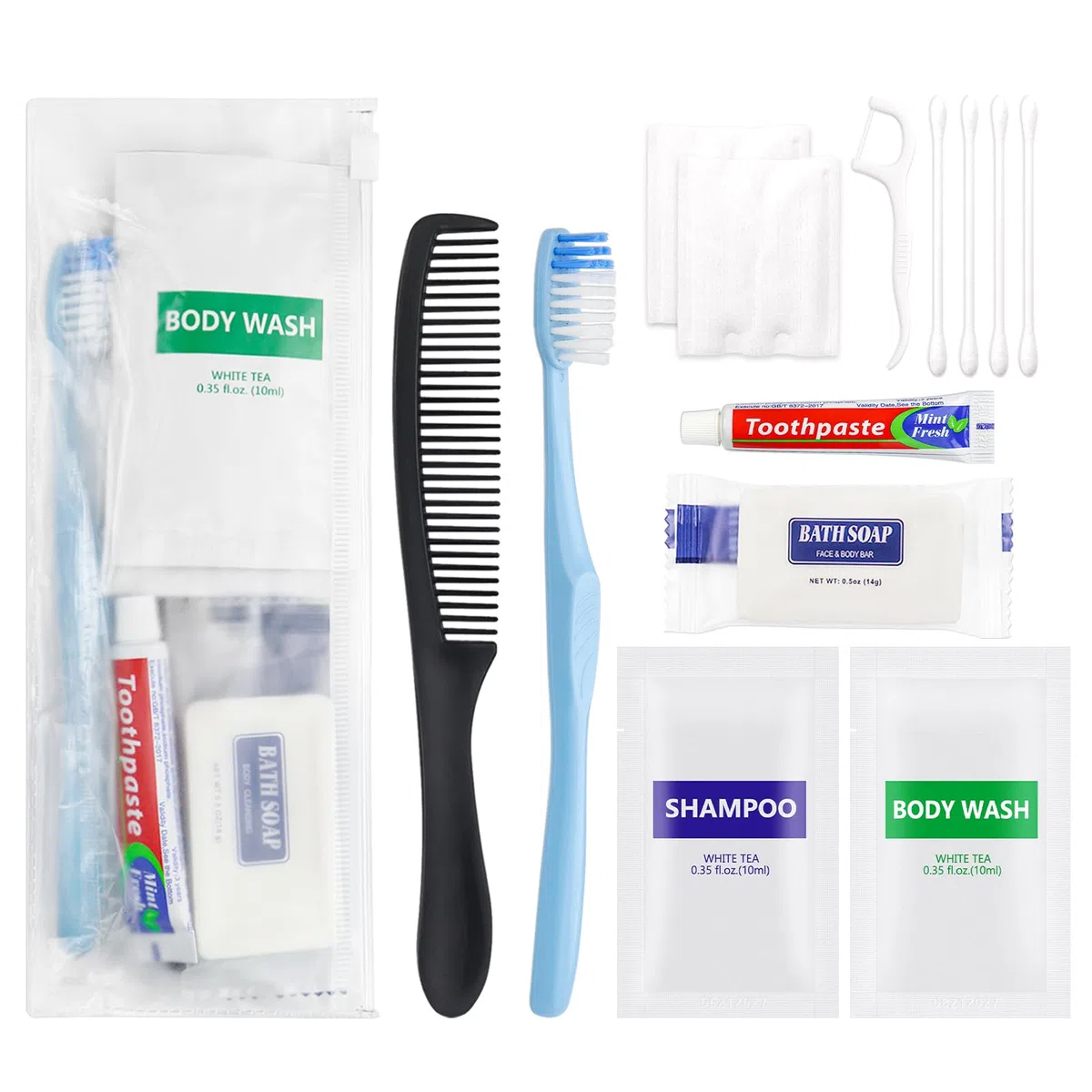 Paquete de 25 kits de aseo básicos, kit de higiene a granel, empaquetado individualmente, suministros de paquete de cuidado para personas sin hogar, kit de aseo de tamaño de viaje para hombres y