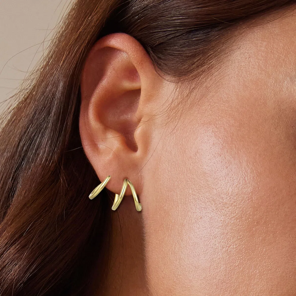 Pendientes Huggie para Mujer, con Relleno de aro, pequeños, Simples, Hechos a Mano, hipoalergénicos, para Uso Diario