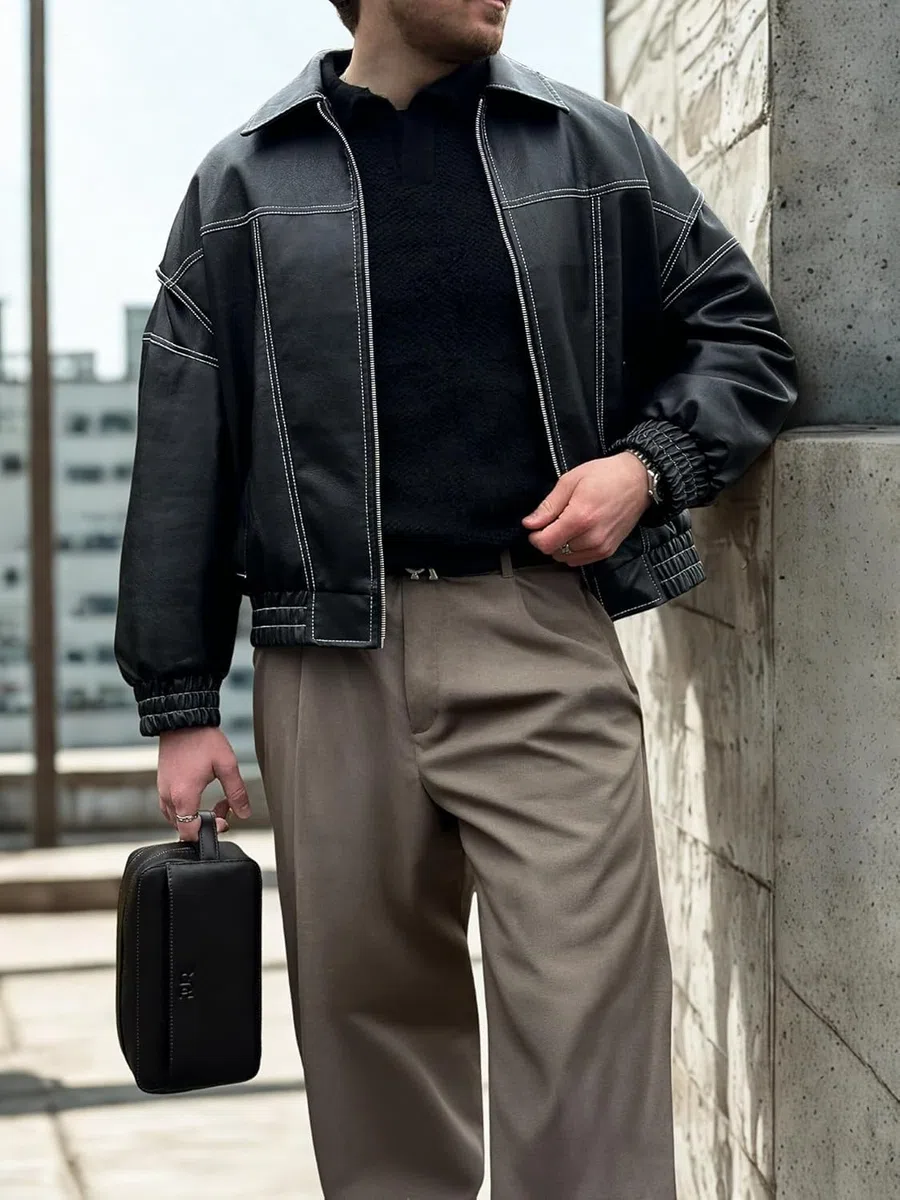 Neceser de Viaje de Cuero auténtico Atlas XL - Bolsa de Aseo para Hombre de Piel Genuina - Hecho a Mano - Diseño Elegante y Gran Capacidad para Viajes y Uso Diario