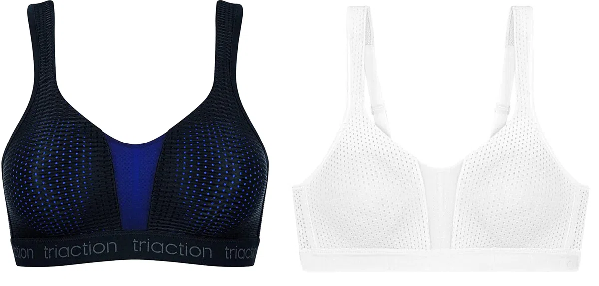 TriAction Double-Pack: Sujetador Deportivo, Negro/Blanco Set, 105C
