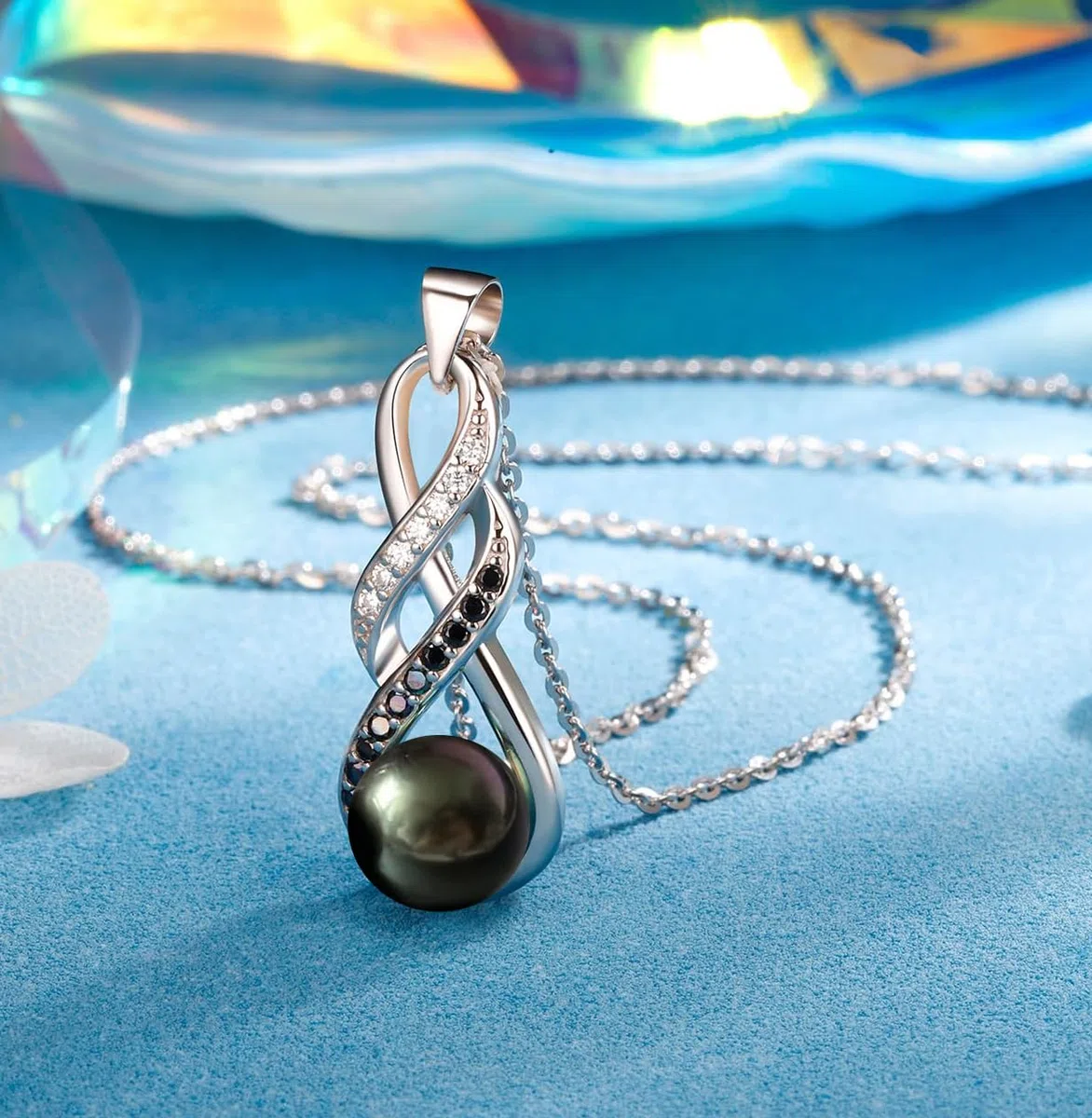 Regalos para aniversario de esposa, collar de perlas negras de Tahití, regalo para mujeres, bodas, cumpleaños, día de la madre, regalos para mamá, novia, día de San Valentín, Navidad,