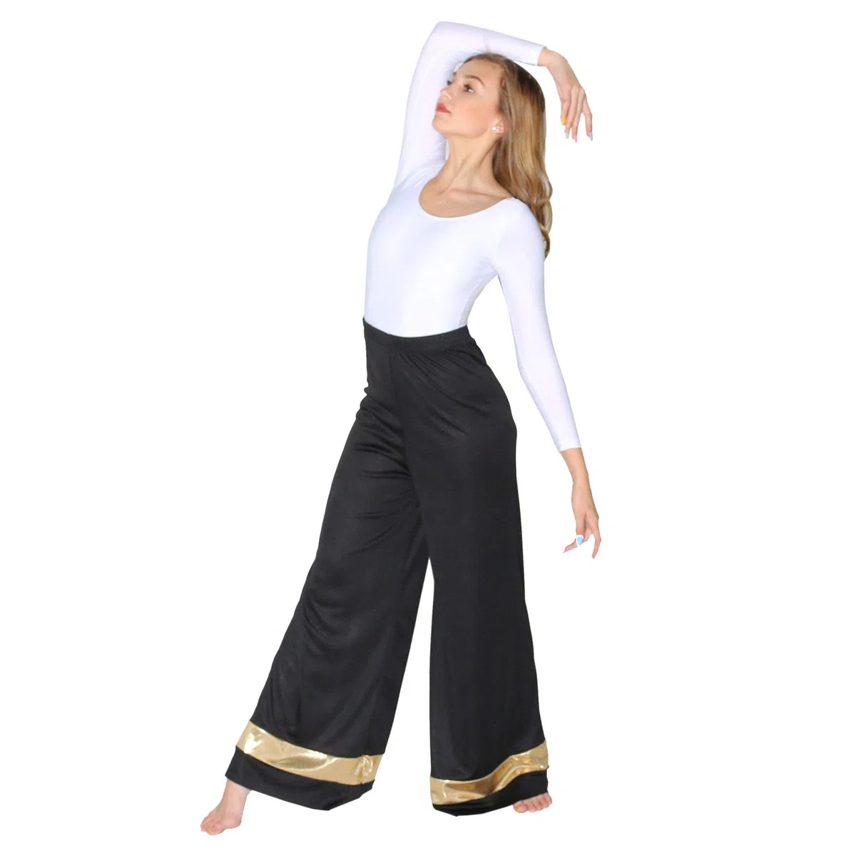 Danzcue Pantalón Palazzo Praise Dance para niñas