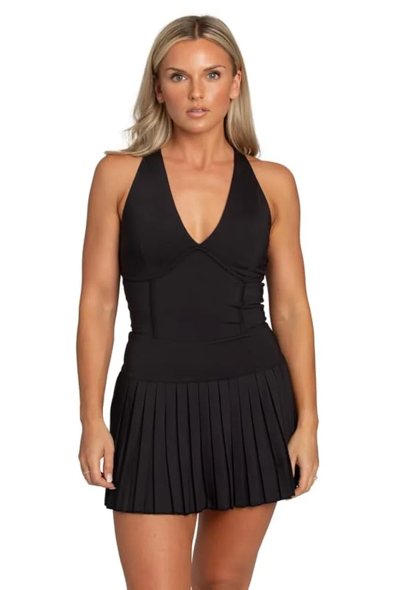 GOLD HINGE Vestido de tenis plisado