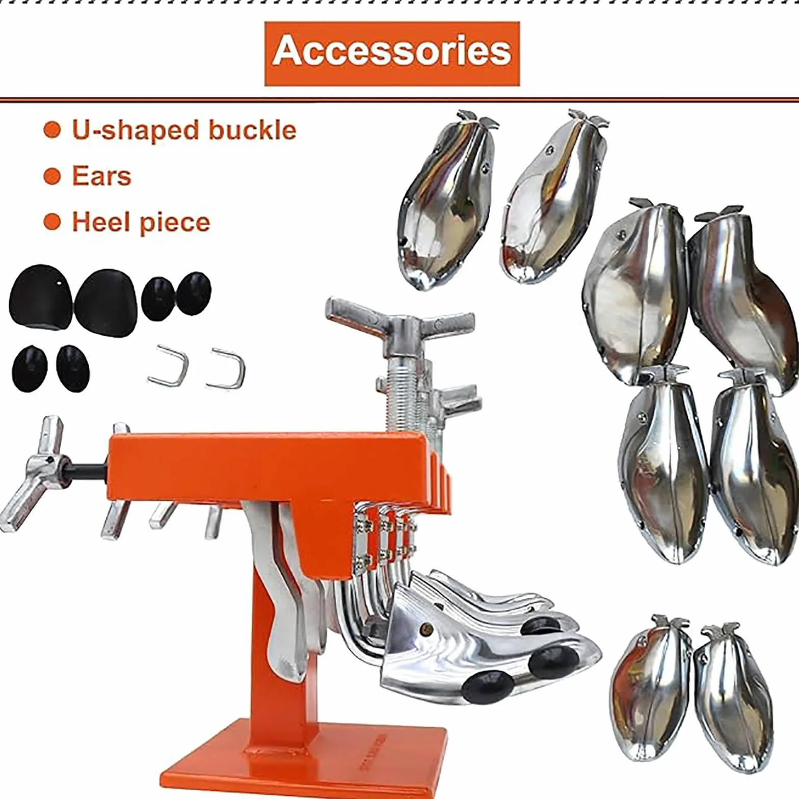 Genérico Ensanchador de Zapatos portátil, ensanchador de Zapatos Ajustable, ensanchador de Botas de 2 Cabezales, Herramienta Multifuncional for reparación de Calzado.
