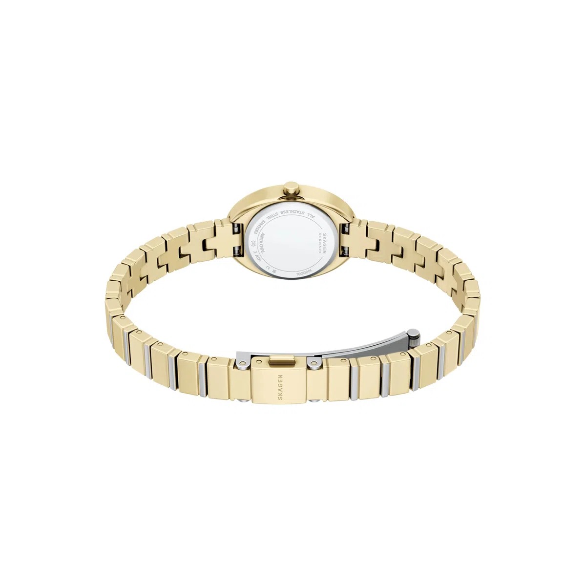 Skagen Anita Oval Reloj para Mujer de Acero Inoxidable Color Dorado de 20MM, SKW3183