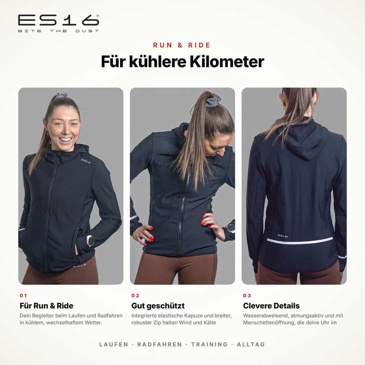 Løbejakke Soft Element Chaqueta Running Mujer | Cortavientos Ligera y Transpirable con Cremallera Completa para Correr y Ciclismo