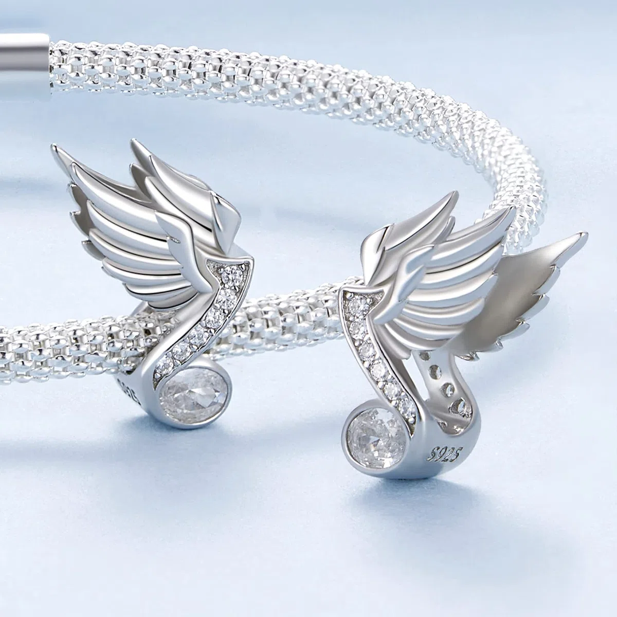 WZGWDC Accesorios para Pulsera de Instrumentos Musicales, Cuentas de Hilo de Plata de Ley 925