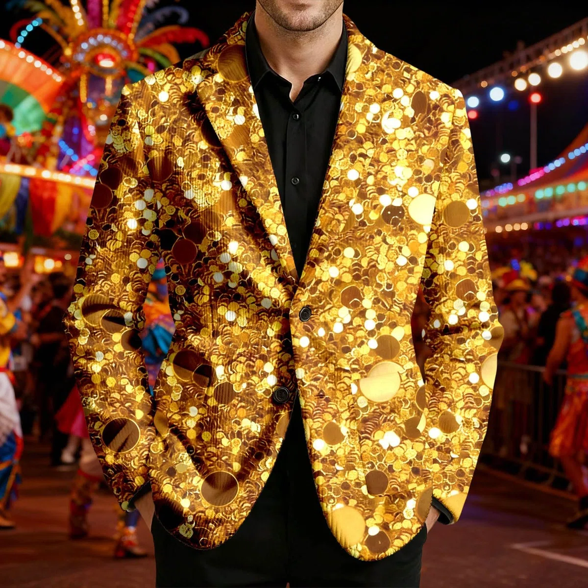 Elegante chaqueta de pana con estampado de esmoquin para hombre, estilo casual para fiestas, bodas y eventos nocturnos, discotecas, escenarios