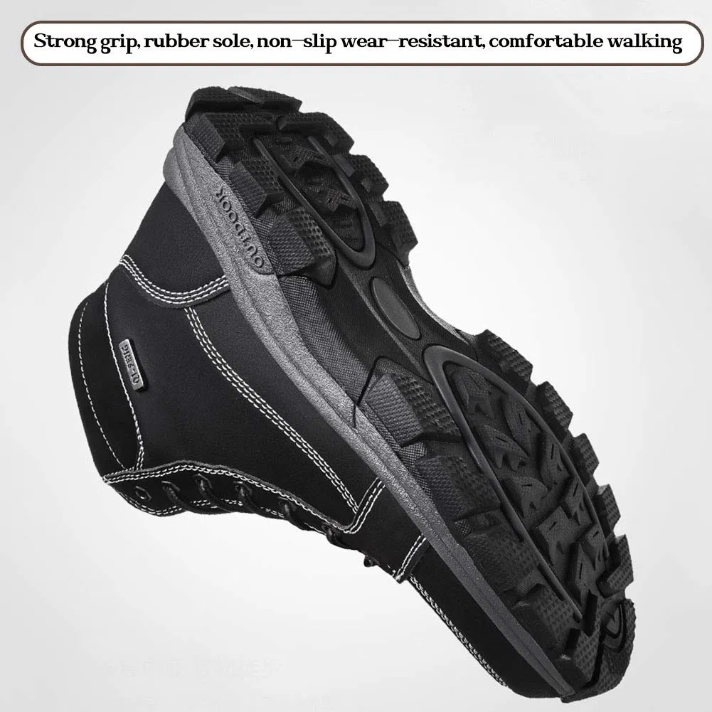 Paño Grueso Y Suave De Alta Tapa De La Nieve Botas, Nueva Manera Simple Y Zapatos Deportivos Al Aire Libre En Invierno, Zapatos De Algodón Antideslizante Para Senderismo Y Senderismo,Brown b,47
