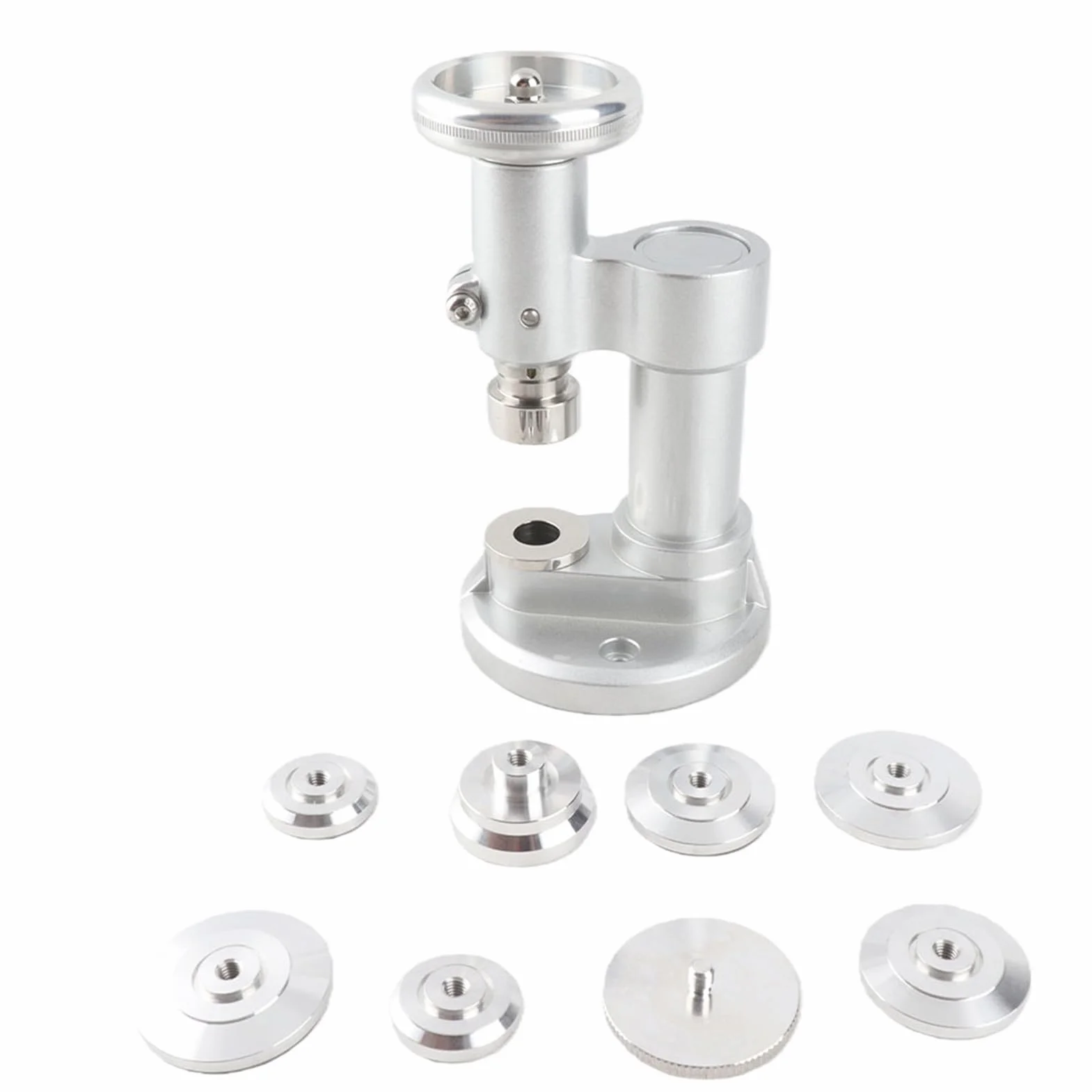 Alomejor Herramienta de Prensa de Reloj Duradera para Cerrar la Caja del Reloj Kit de Reparación de Presión para la Configuración Boca Abajo del Relojero