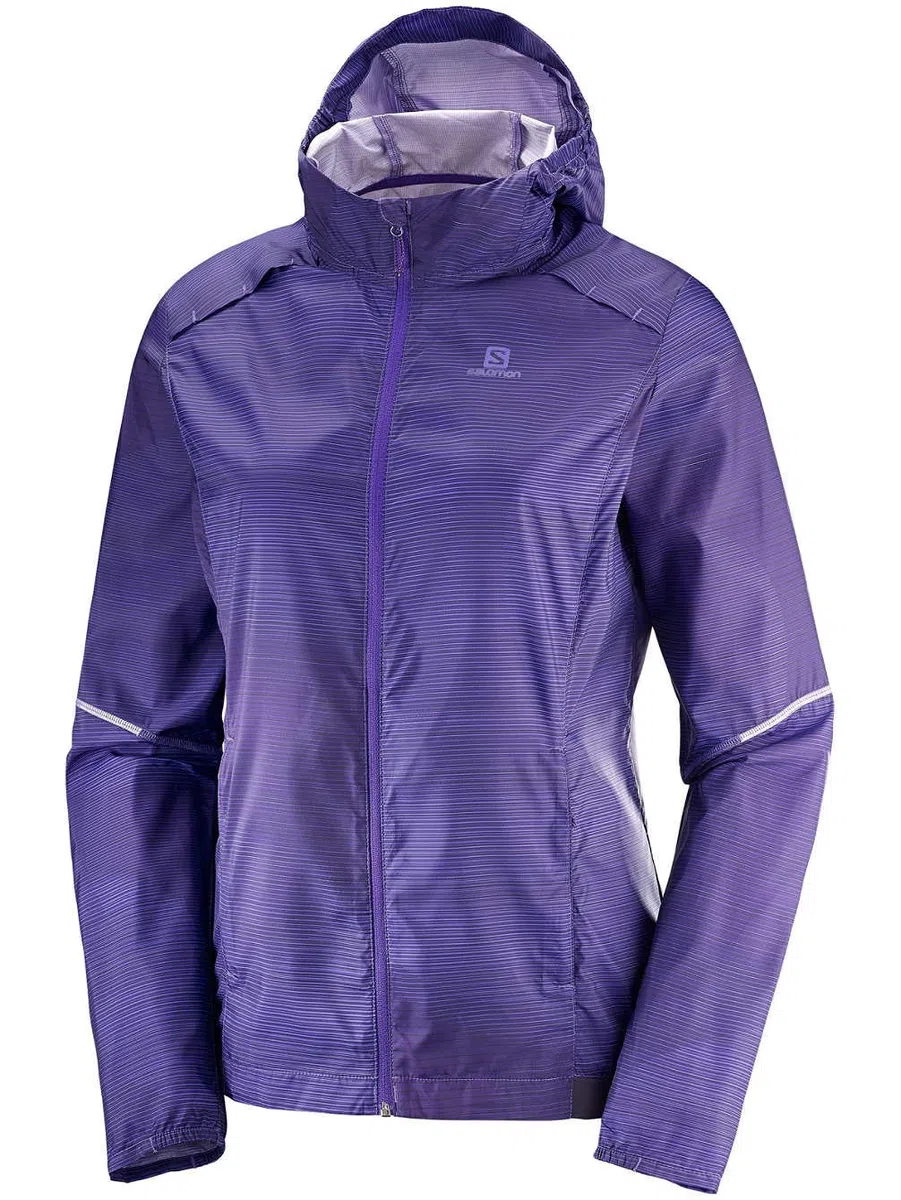 SALOMON Agile Wind Print Hoodie W Sudaderas atléticas Mujer