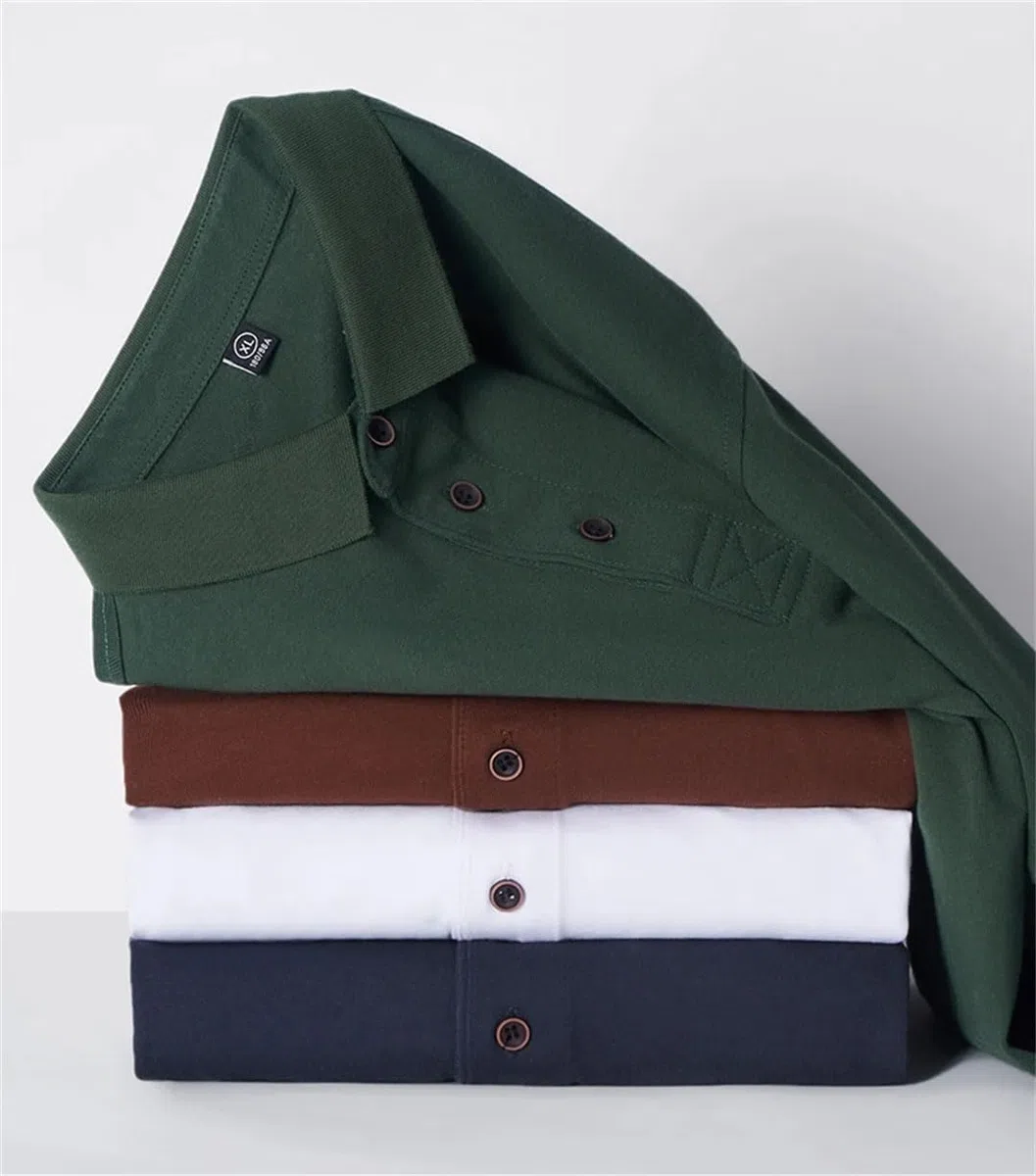 Polo de manga corta para hombre, diseño clásico, color liso, para jóvenes