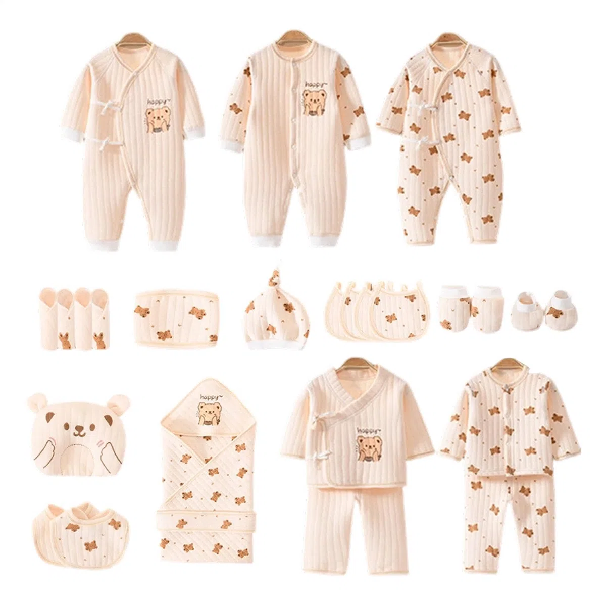 Conjunto de ropa para niños, ropa linda de algodón, suave y transpirable, unisex, para casa, ducha, mamá, cumpleaños, registro de fotografía