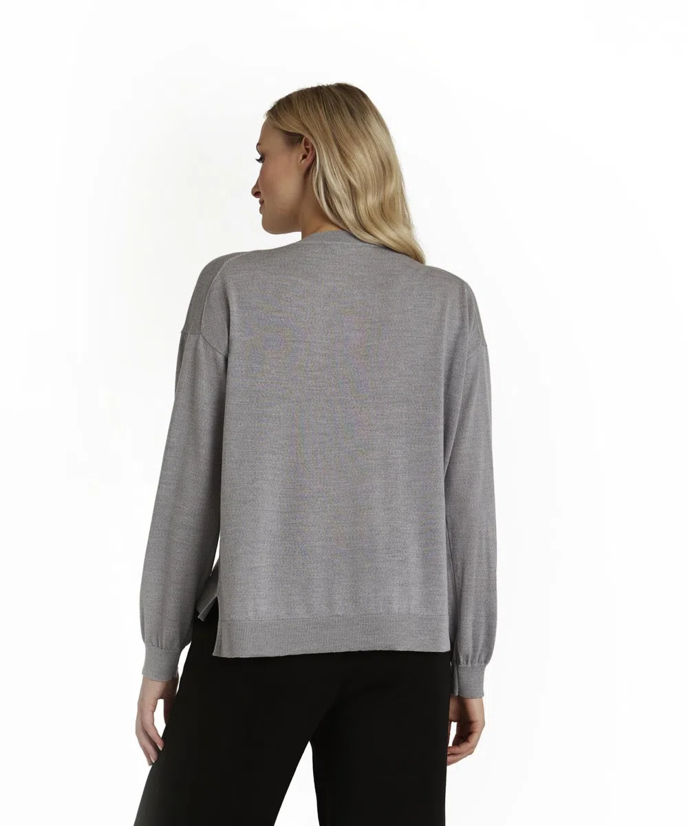 FALKE Mujer Basic New Merino Cardigan suéter cárdigan clásico Suave Elegante para el Trabajo y el Tiempo Libre Transpirable regulación climática antiolor Lana 1 Pieza