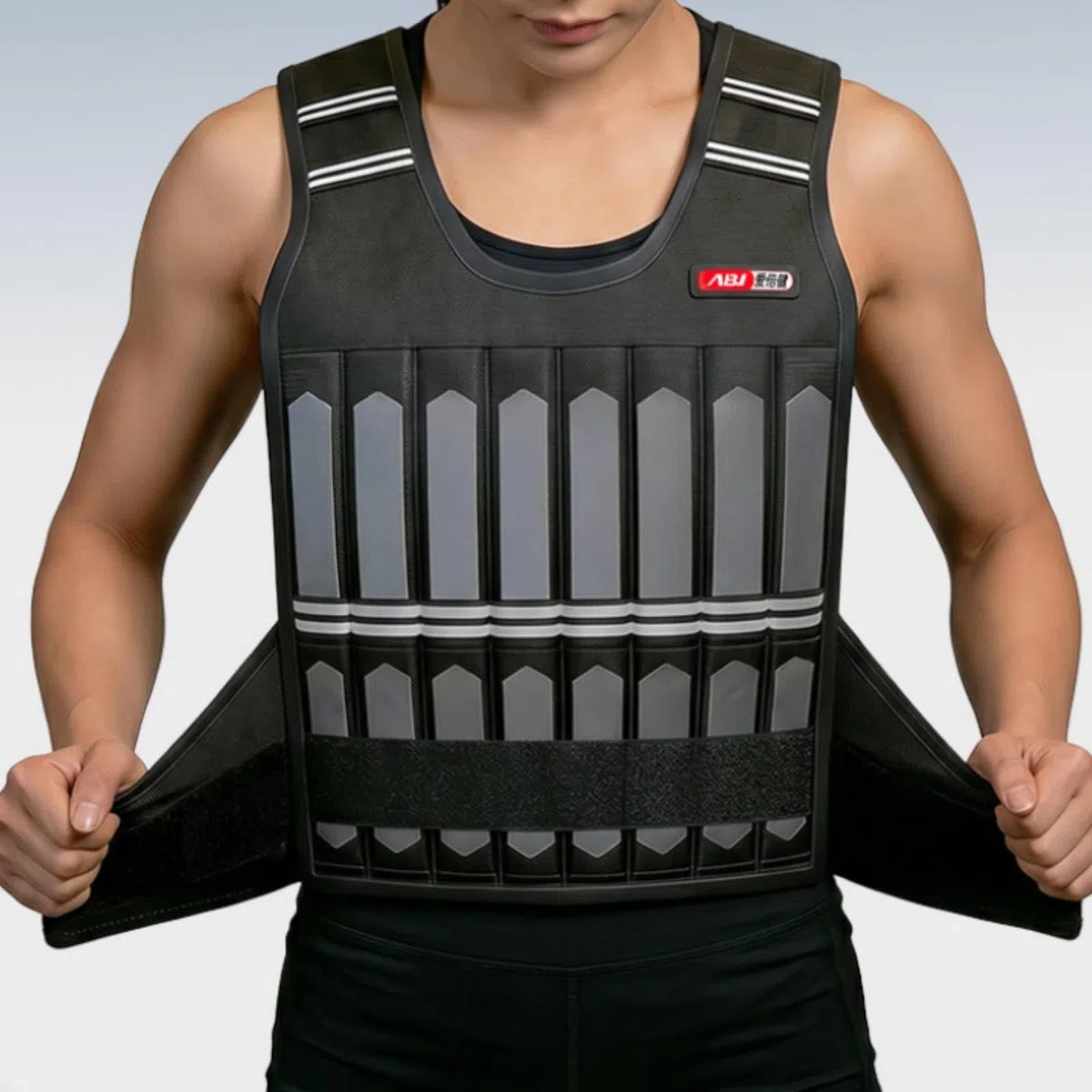 Amagogo Chaleco de entrenamiento con peso ajustable, chaleco para correr, chaleco de ejercicio con bolsillos seguros y diseño ventilado, adecuado para entrenamiento al aire libre, fitness, carreras